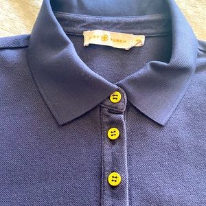 Tory Burch navy blue polo shirt